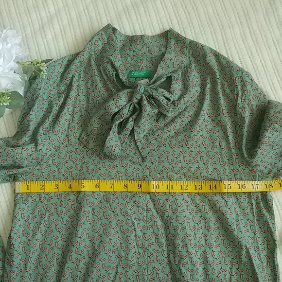 Tie front long sleeve blouse - Picture 7 of 7